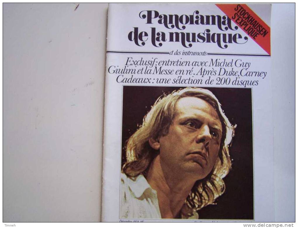 Panorama De La Musique-et Des Instruments-Décembre 1974-STOCKHAUSEN Un Langage-Michel GUY-Giulini Messe Ré-Duke Carney- - Musique