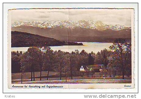 Postcard - Ammersee Bei Hersching Mit Zugspitzmassiv - Herrsching