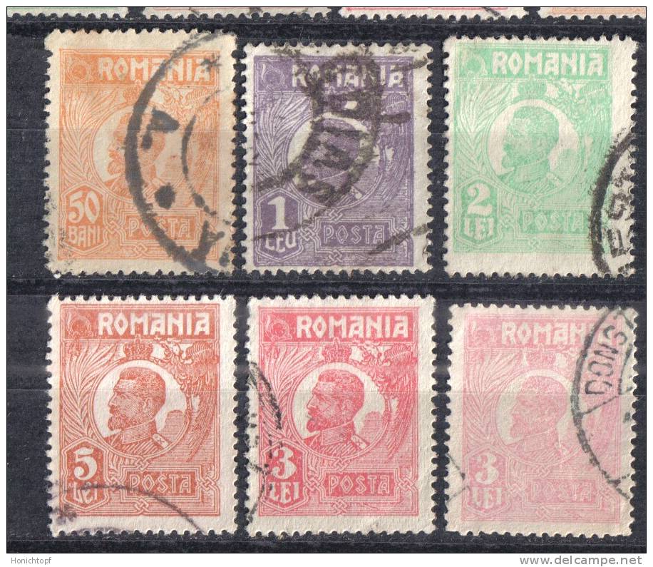 Rumänien; 1920/27; Michel 264/85 O; Ferdinand; 6 Werte - Oblitérés