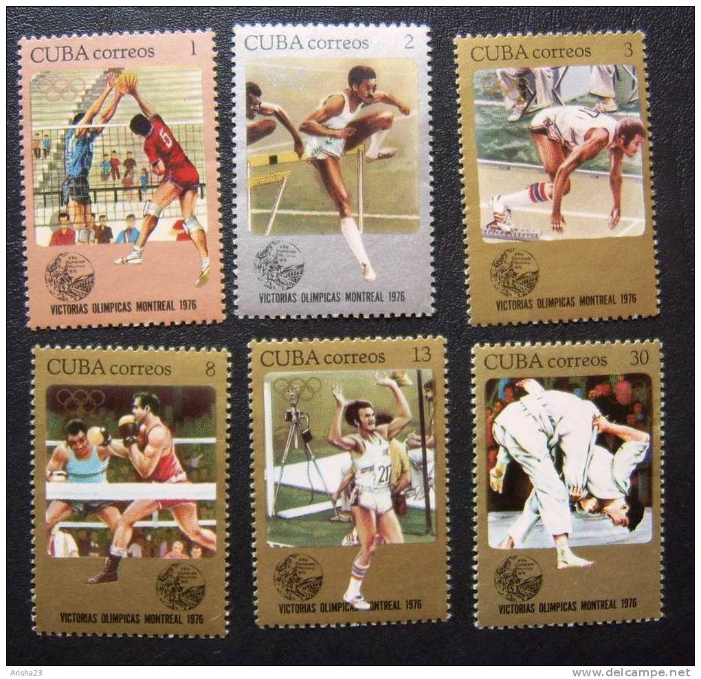 Bc18. Cuba 1976  - SPORT - Montreal ' 76  - Set Of 6 - Used Stamps