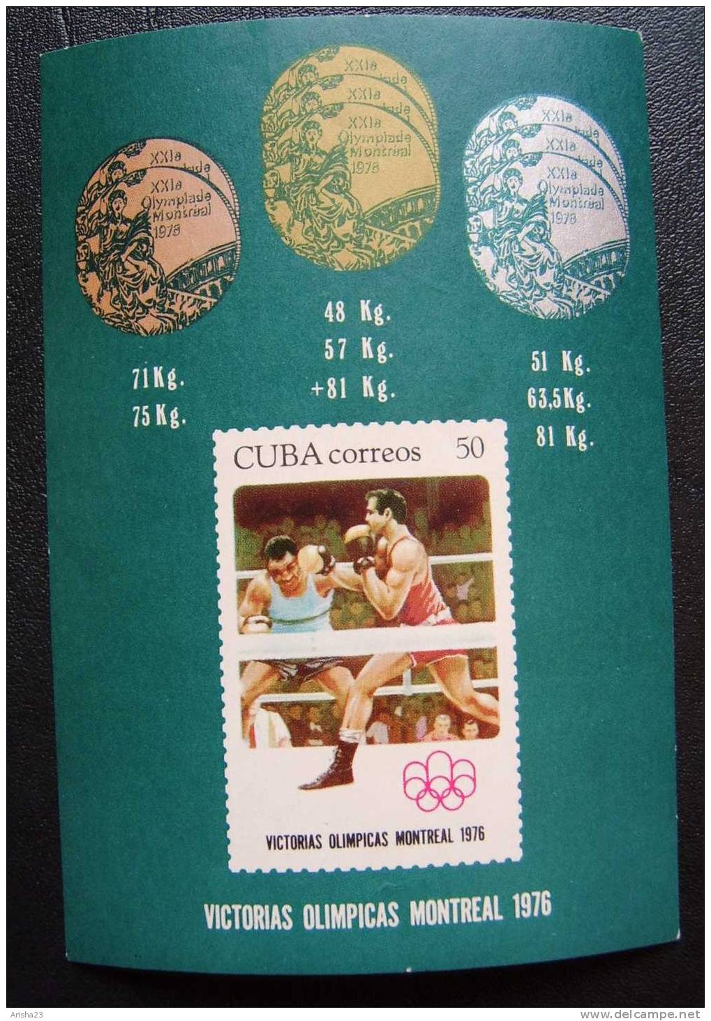 Bc19. Cuba 1976  - SPORT Montreal ' 76 - Block - Blokken & Velletjes