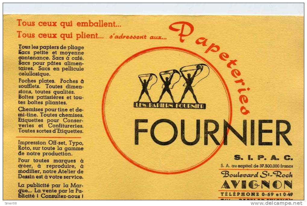 Buvard  Les Papiers FOURNIER - Cartoleria