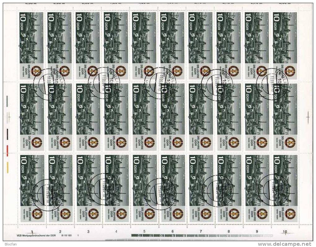 Stahlwerk Bogen 35 Jahre DDR 2893 Mit DV O 9€ Industrie Und Verteidigung - Química