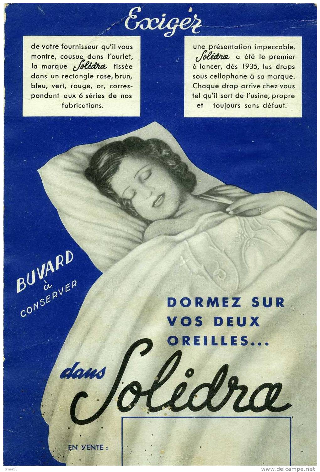 BUVARD SOLIDRA - Dormez Sur Vos 2 Oreilles - S