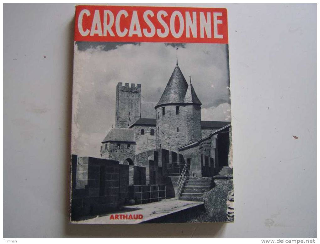 CARCASSONNE La Cité-ARTHAUD-52 Héligravures-EMBRY-Pierre Morel-BROCHURE-plans Cartes- - Turismo E Regioni