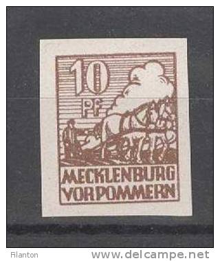 ALLIIERTE BESETZUNG - SOWJETISCHE ZONE (Mecklenburg-Vorpommern) - Mi Nr 35x A - MNH** - Cote 30,00 € - Sonstige & Ohne Zuordnung