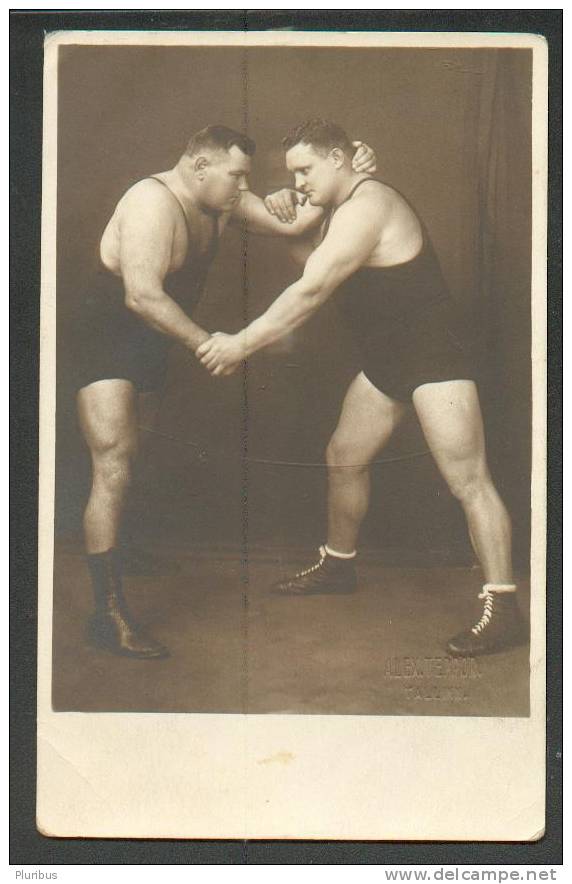 7-TIMES PROFESSIONAL WRESTLING WORLD CHAMPION JAAN JAAGO,  OLD REAL PHOTO POSTCARD 3 - Lutte