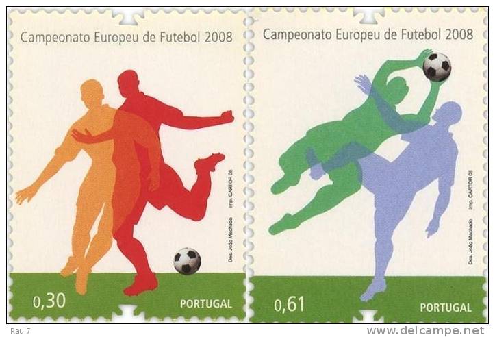 PORTUGAL 2008 2 V NEUFS ** (MNH)  EURO 2008 // CHAMPIONAT DE FOOTBALL - Nuevos