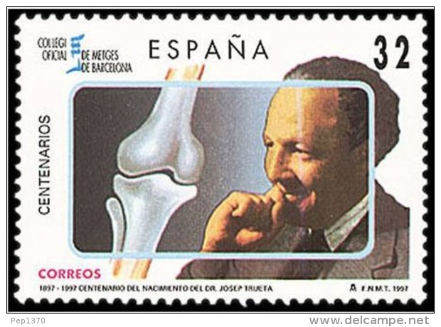 ESPAÑA 1997 - DOCTOR JOSEP TRUETA - MEDICINA - Edifil 3481 - Yvert Nº 3054 - Nuevos