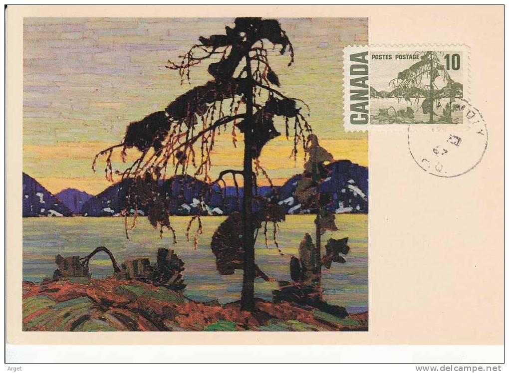 Carte Maximum CANADA N° Yvert 384 (Paysage)  Tableau De Tom Thomson - Tarjetas – Máxima