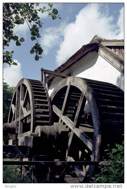 A58-10  @    Watermill Mill Moulin à Eau  Watermolen  , ( Postal Stationery , Articles Postaux ) - Mühlen