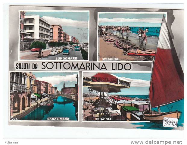 PO0797A # CHIOGGIA - SOTTOMARINA LIDO - Vedutine Lungomare-spiaggia-Canal Vena - Acquerellata  No VG - Chioggia