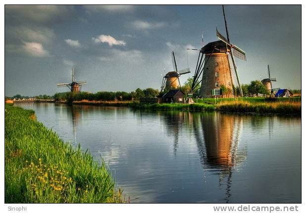 A58-37  @    Windrmill Mill Moulin à Vent   Windmolen  , ( Postal Stationery , Articles Postaux ) - Moulins