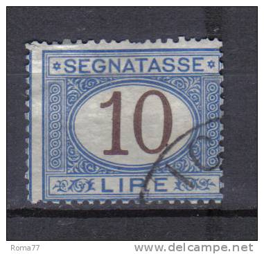 SS3165 - REGNO 1870 , Segnatasse 10 Lire N. 14 Un Dente Corto - Strafport