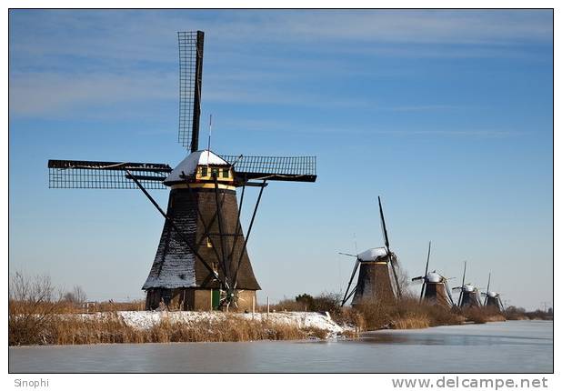 A58-41  @    Windrmill Mill Moulin à Vent   Windmolen  , ( Postal Stationery , Articles Postaux ) - Moulins