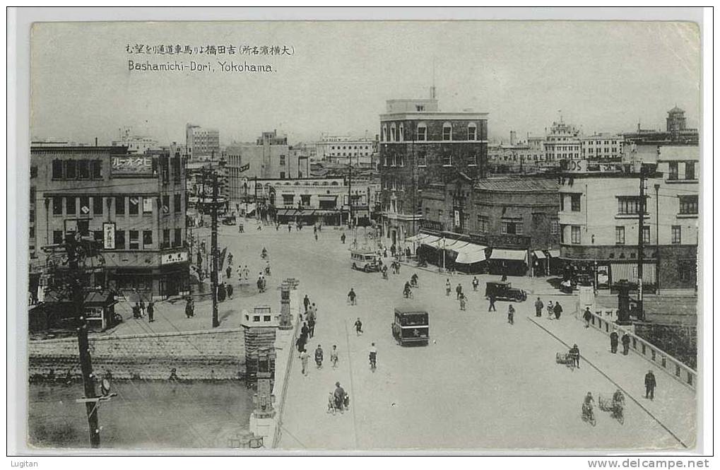 CARTOLINA - JAPAN - GIAPPONE - YOKOHAMA - BASHAMICHI - DORI - MOLTO ANIMATA ANNO 1935 - Yokohama