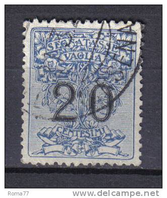 SS3193 - REGNO 1924 , Segnatasse VAGLIA : Il N. 1  USATO - Segnatasse