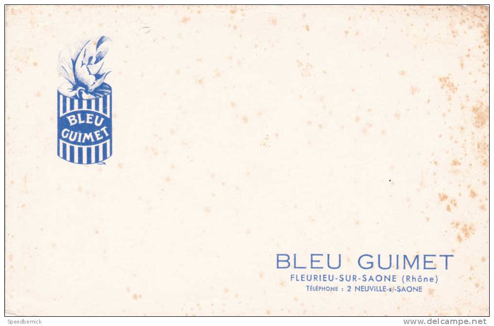 B7 Buvard - BLEU GUIMET -  FLEURIEU SUR SAONE RHONE - S