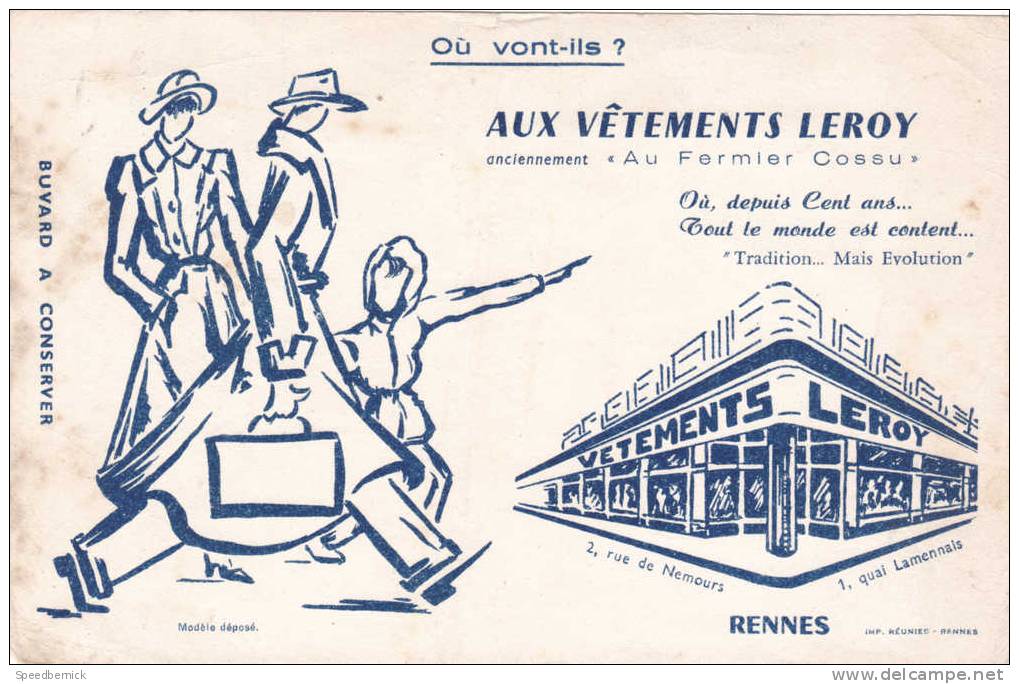 B21 Vetements Leroy , Rennes 35 France - 2 Rue Nemours   Ex "Fermier Cossu" - Textile & Vestimentaire