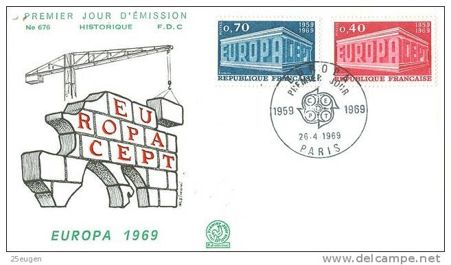 FRANCE 1969  EUROPA CEPT FDC - 1969