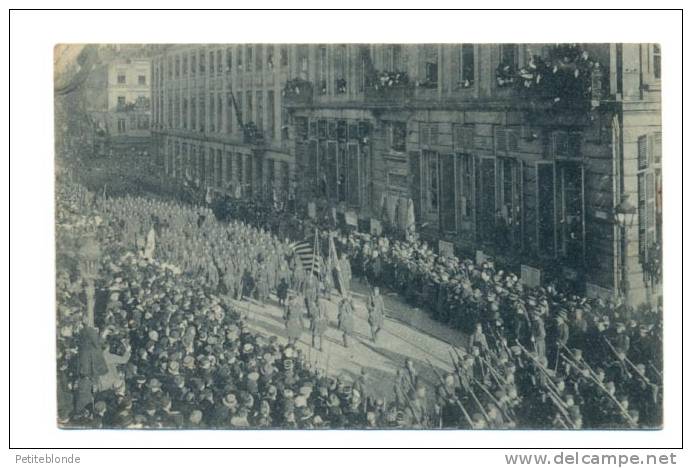 (F755) - Bruxelles, Le 22 Novembre 1918 - Entrée Du Roi Et Des Troupes Alliées - Festivals, Events