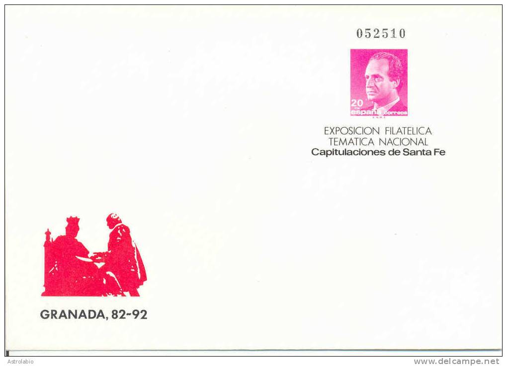 Espagne 1987 " Isabelle La Catholique Et Colomb " Entier-enveloppe Edifil Nº 8 - Christophe Colomb
