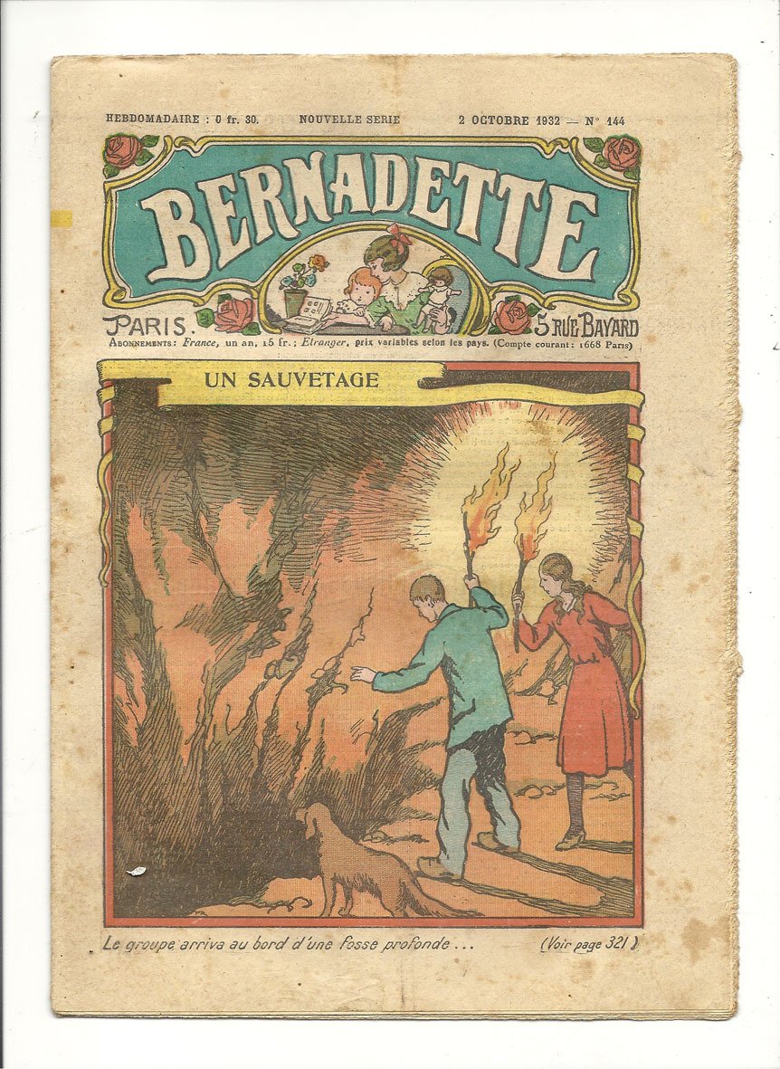 Juniors, Revues Hebdomaires, Bernadette - Un Sauvetage -2 Octobre 1932 - N° 144 - Autres & Non Classés