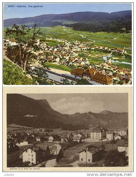 Vallorbe - 2 Karten      Ca. 1910 / 1920 - Orbe