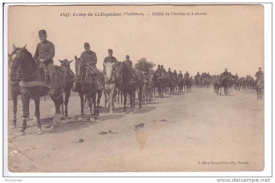 56 COETQUIDAN   Morbihan  Défilé De L' Artillerie à Cheval - Guer Coetquidan