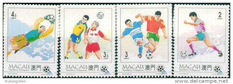 AA0249 Macao 1994 The World Cup Football Match 4v MNH - Neufs