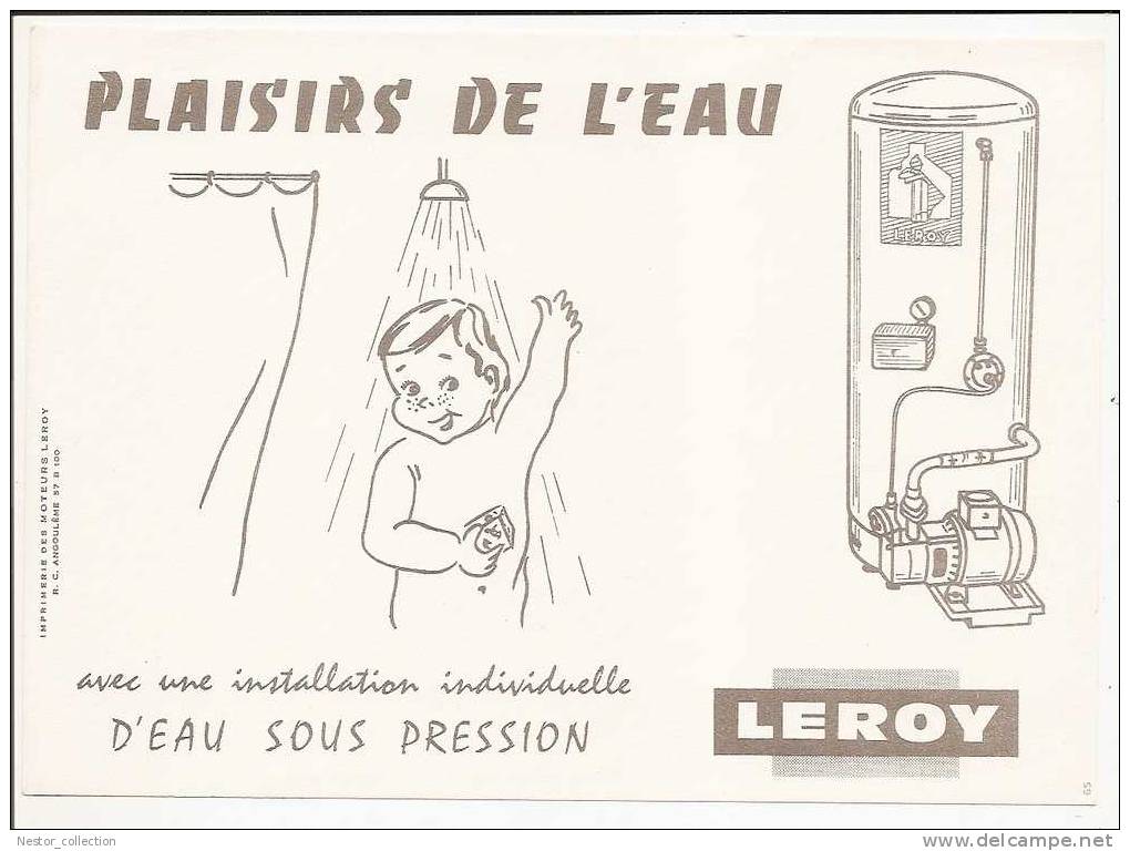 LEROY Plaisirs De L´eau, Eau Sous Pression, Ballon électrique, (gris) Buvard - Elektrizität & Gas