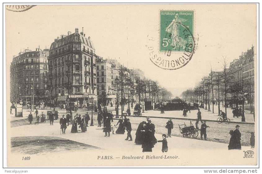 CPA PARIS 11 - BOULEVARD RICHARD LENOIR - Arrondissement: 11