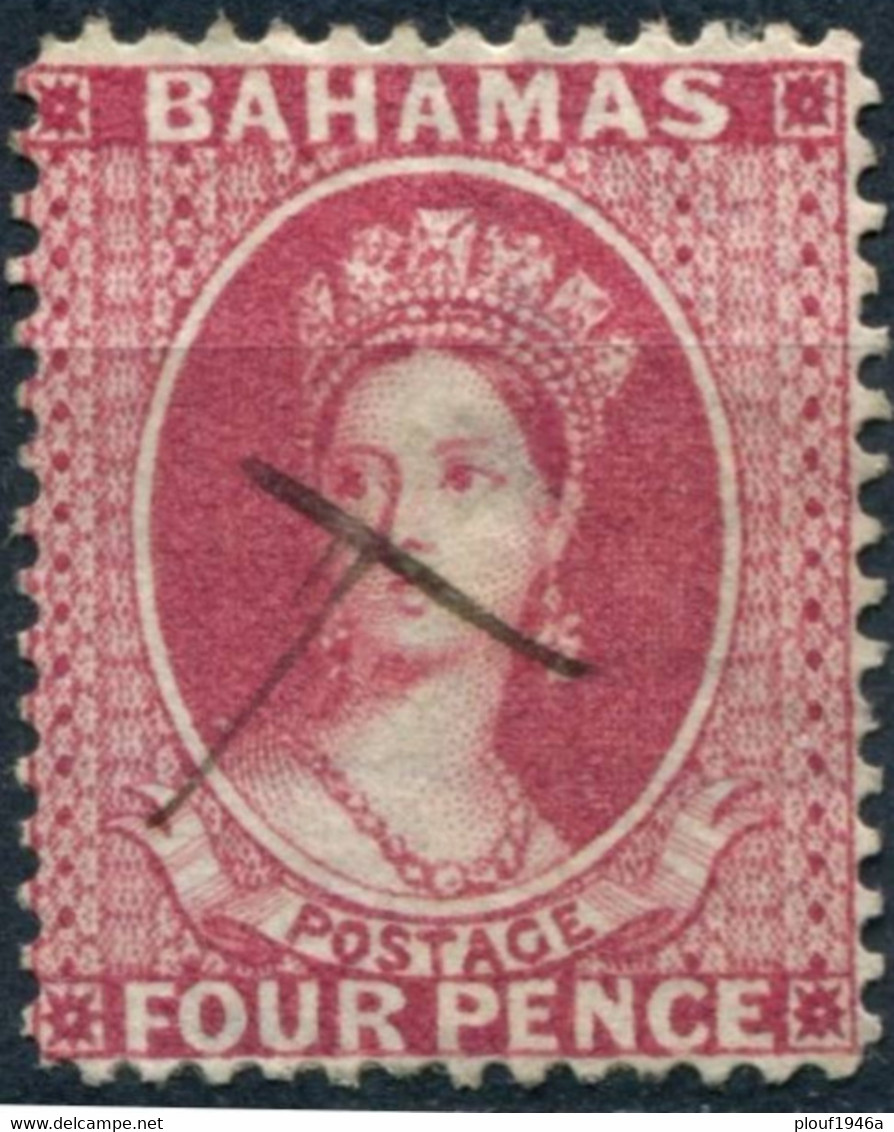 Pays :  52 (Bahamas : Colonie Britannique)  Yvert Et Tellier N° :   10 (o)  Dentelé 14 - 1859-1963 Colonie Britannique