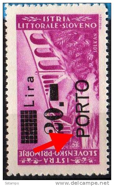 1946   JUGOSLAVIA TRIESTE B ITALIA SLOVENIA LITORALE ISTRIA OVERPRINT TYP I    NEVER HINGED - Mint/hinged
