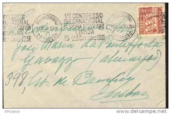 1938  Portugal   Vins Raisin Vignoble Wine Grape Vineyard  Congrés  Vin - Wines & Alcohols