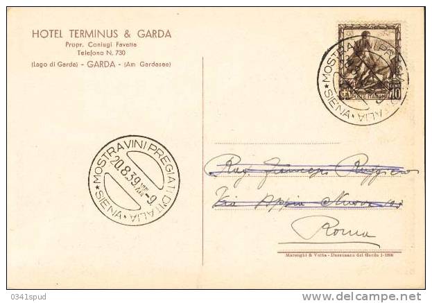 1939  Italia  Siena  Vins Raisin Vignoble Wine Grape Vineyard - Wines & Alcohols