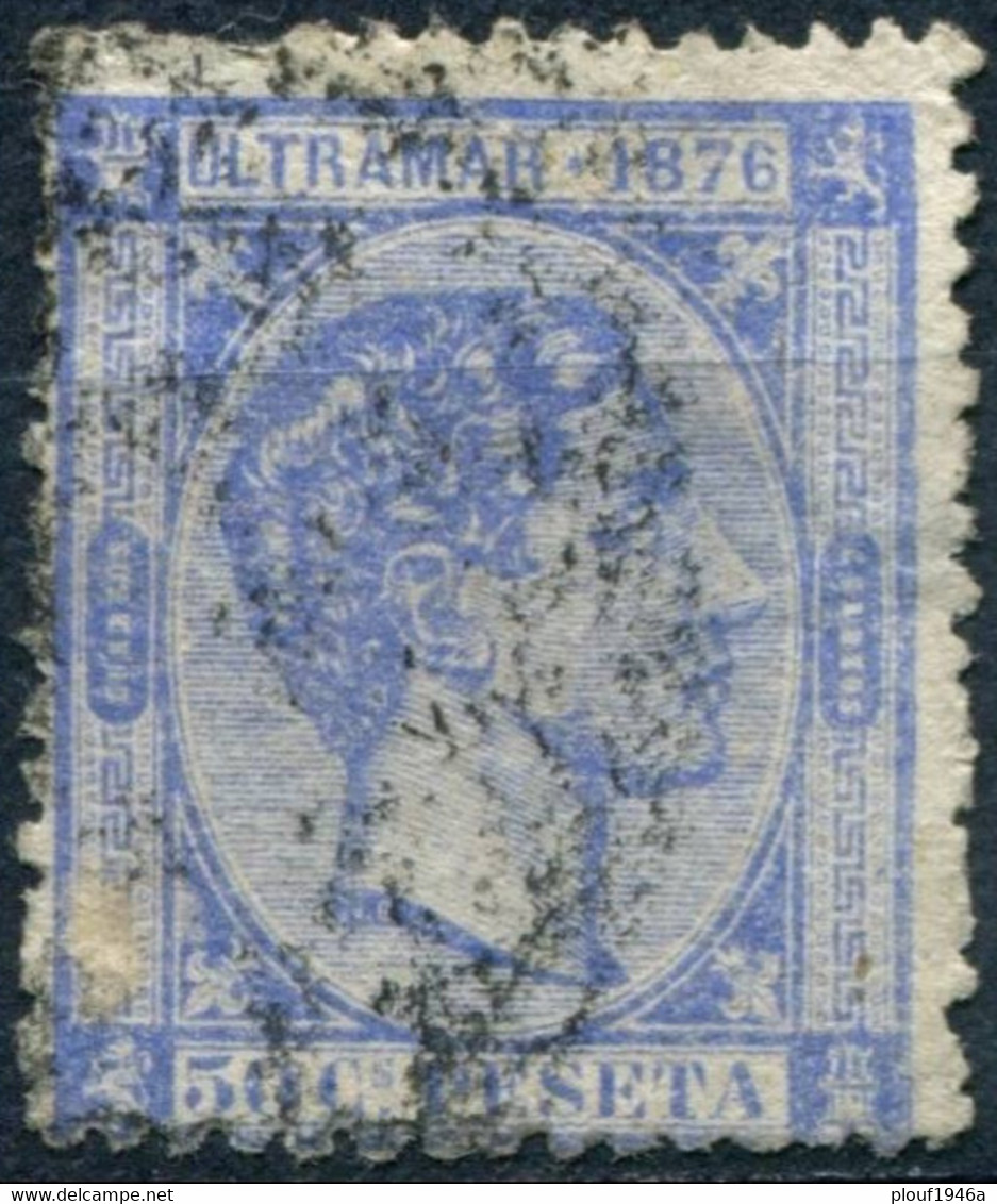 Pays : 145 (Cuba : Colonie Espagnole)      Yvert Et Tellier N°:     15 (o) - Cuba (1874-1898)