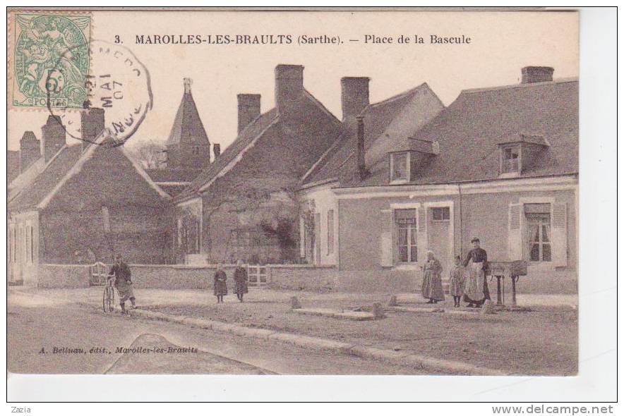 72.112/ MAROLLES LES BRAULTS -Place De La Bascule - Marolles-les-Braults