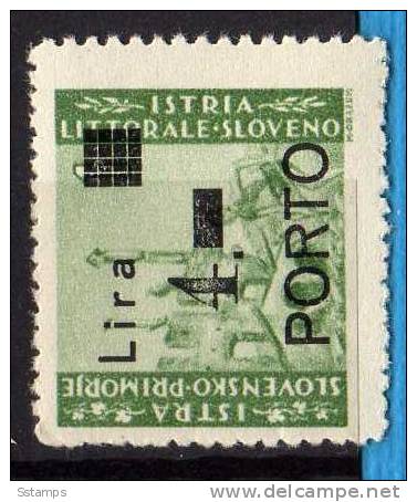 1946   JUGOSLAVIA TRIESTE B ITALIA SLOVENIA LITORALE ISTRIA Fishes  OVERPRINT TYP I      NEVER HINGED - Nuevos