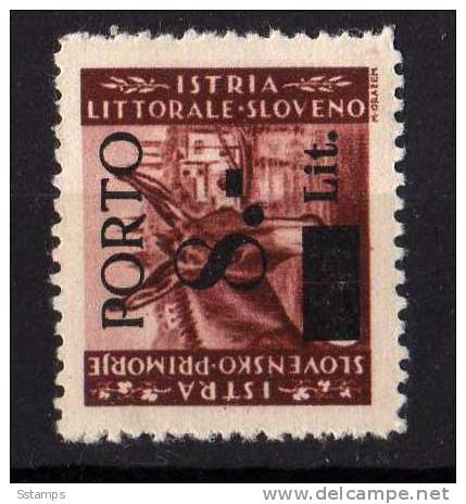 1946   JUGOSLAVIA TRIESTE B ITALIA SLOVENIA LITORALE ISTRIA   OVERPRINT Typ  II     NEVER HINGED - Ongebruikt