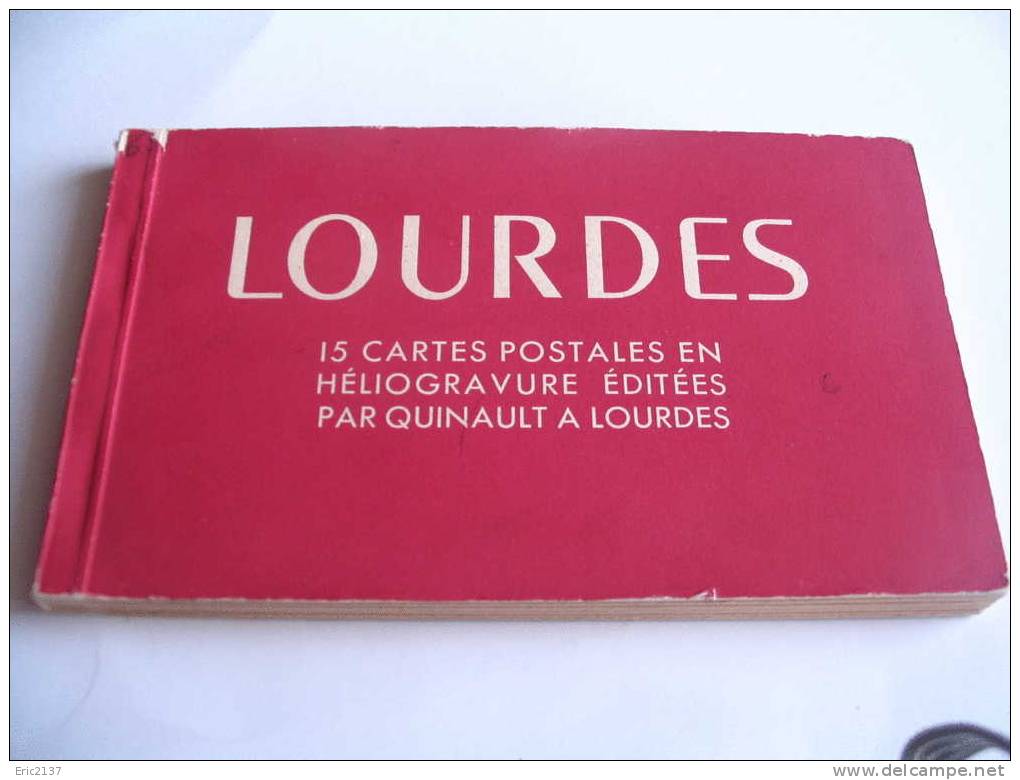 CARNET COMPLET DE 15 CARTES DE LOURDES - Lieux Saints