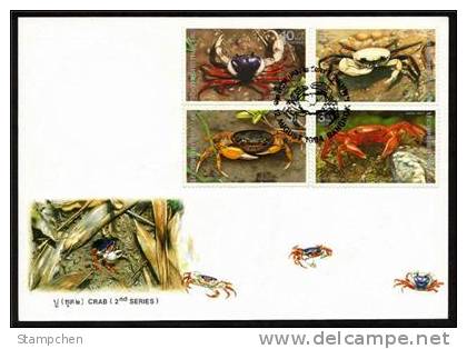 FDC 1994 Thailand Crab (2nd Series) Stamps Crabs Nature - Crustaceans