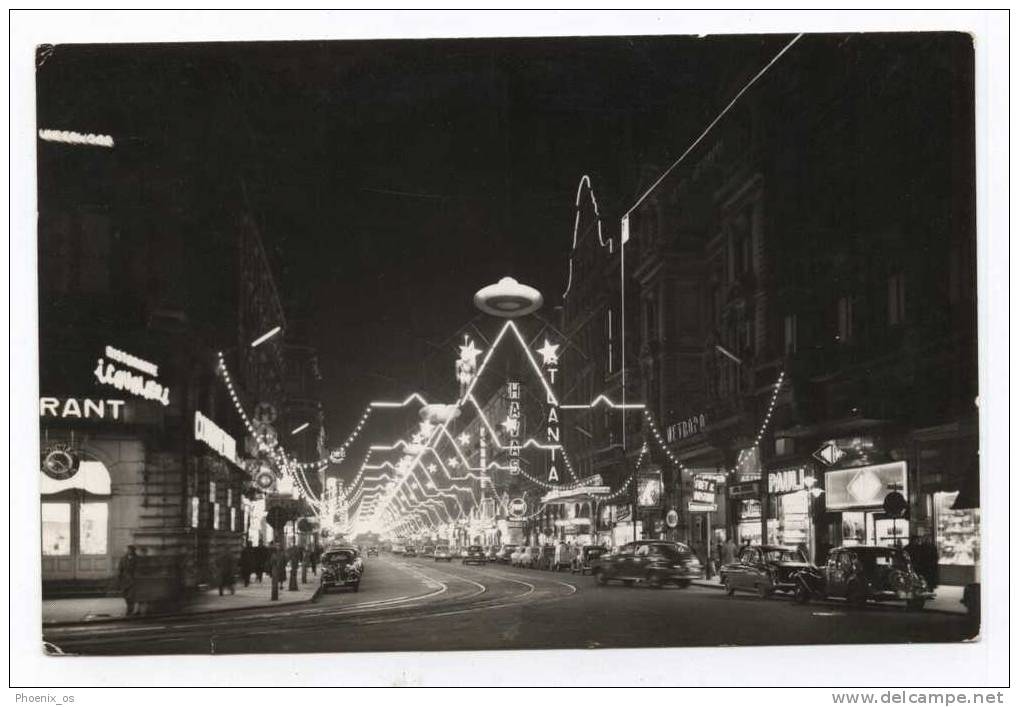 BELGIUM - BRUXELLES / BRUSSELS, Center, Old Car, Advertisement, 1954. - Bruselas La Noche