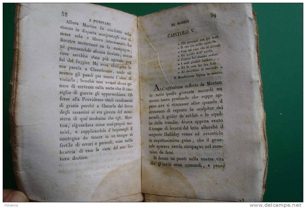 PDE/55 W.Scott I PURITANI DI SCOZIA E IL NANO MISTERIOSO Tomo III - Tipografia Di Commercio 1822 - Old