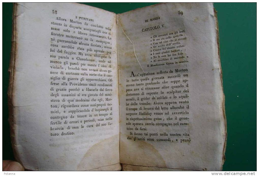 PDE/55 W.Scott I PURITANI DI SCOZIA E IL NANO MISTERIOSO Tomo III - Tipografia Di Commercio 1822 - Antichi