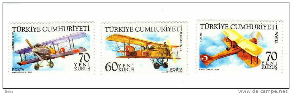 Turkey / Transport / Airplanes - Unused Stamps