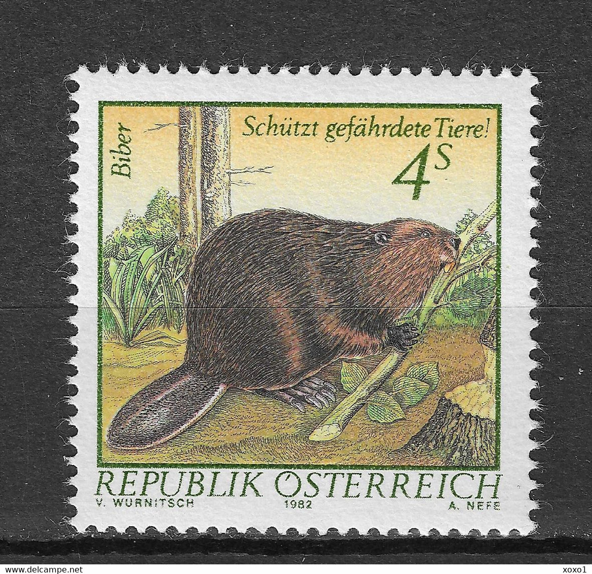 Austria 1982 MiNr. 1718  Österreich Fauna Eurasian Beaver 1v   MNH** 0,70 € - Roedores