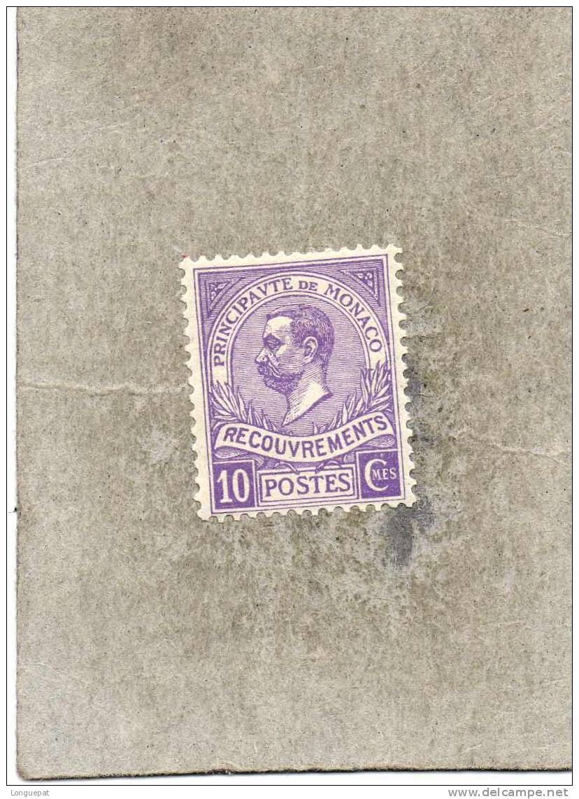 MONACO : Timbre -taxe - Prince Albert 1er - Postage Due