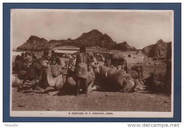 YEMEN - CP  ADEN - A PORTION OF A CARAVAN - ANIMATION - R. BENGHIAT PHOTOGRAPHER REGISTERED COPYRIGHT - Yémen