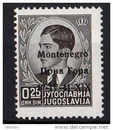 1942  ITALIA OCCUPAZIONE MONTENEGRO CRNA GORA OVERPRINT   NEVER HINGED - Montenegro